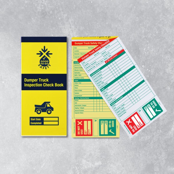 Dumper Truck Inspection Books - 25 Checklists